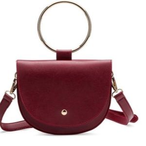 Burgundy Convertible Wristlet/Crossbody Waist Bag